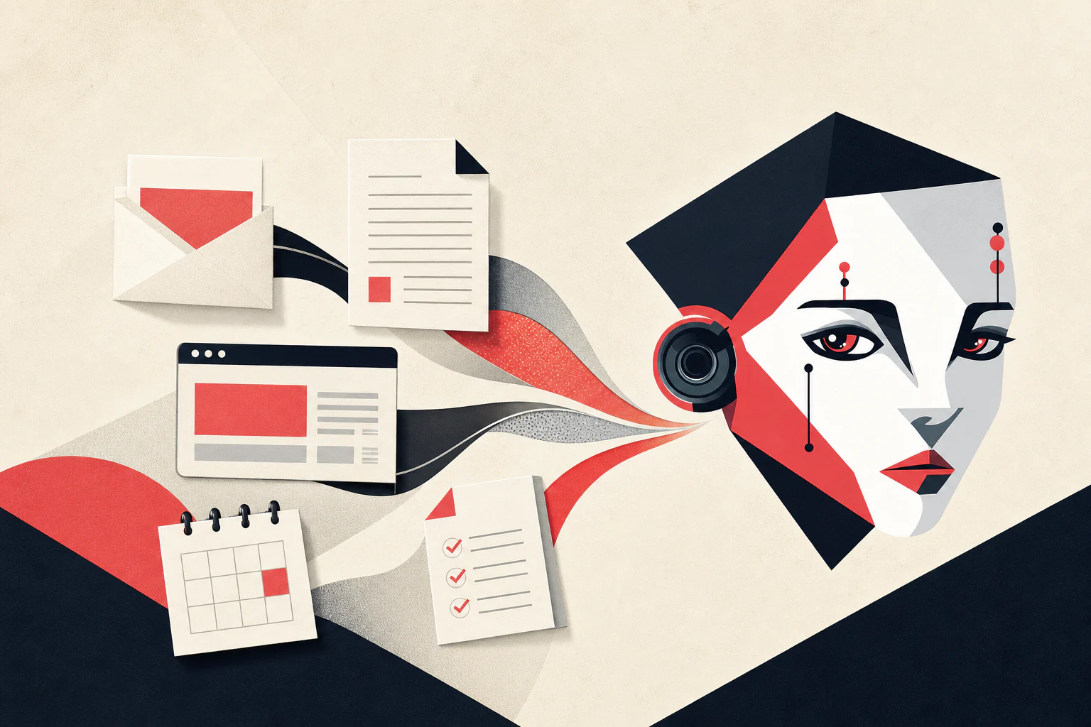 Un agent Diadems relie les e-mails, documents, recherches et tâches de son utilisateur